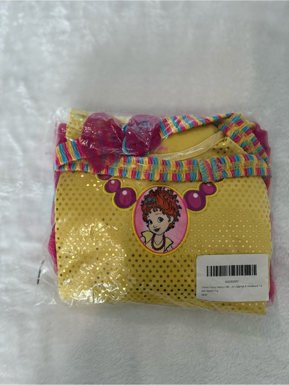 Disney Fancy Nancy Dress, Leggings & Headband Set Size 7/8 NWT - Picture 3 of 9